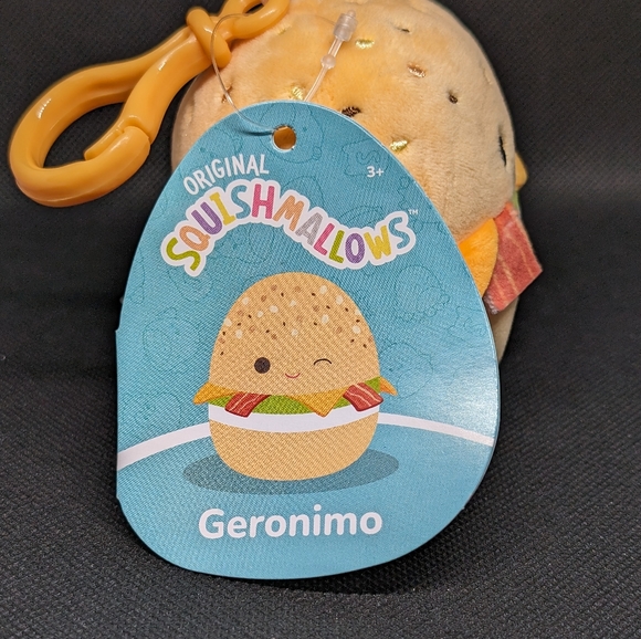 NWT Geronimo the Breakfast Bagel Clip Squishmallow - Picture 2 of 4